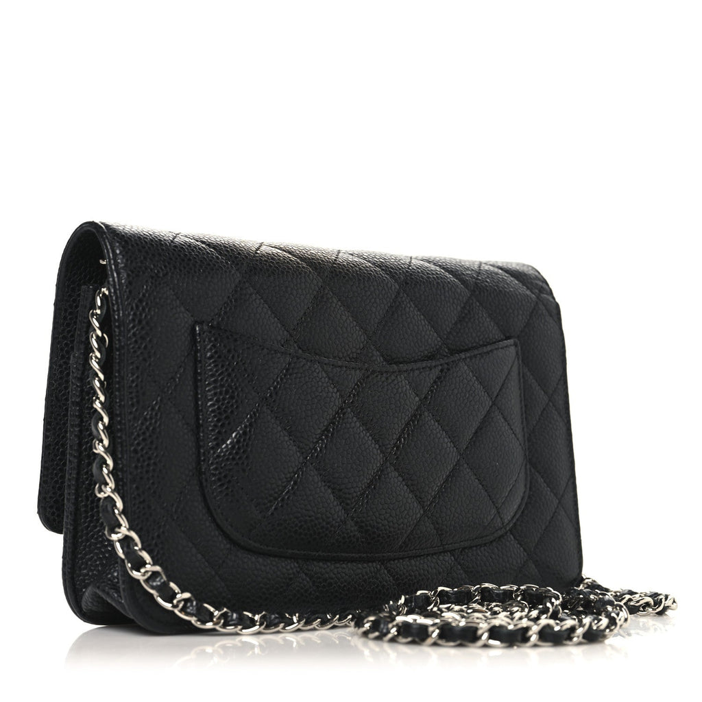 Chanel Caviar Quilted Wallet on Chain WOC Black