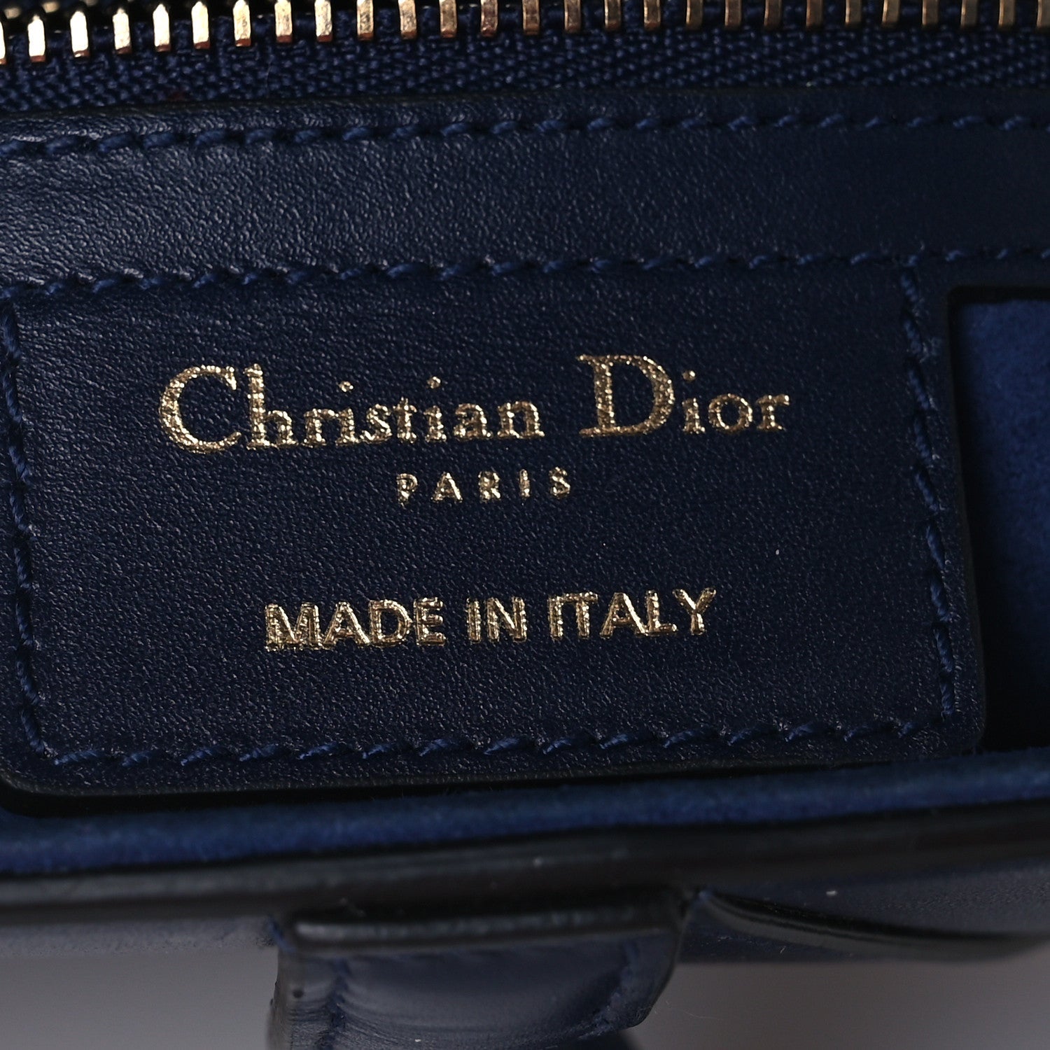 Christian Dior Calfskin Saddle Bag Blue