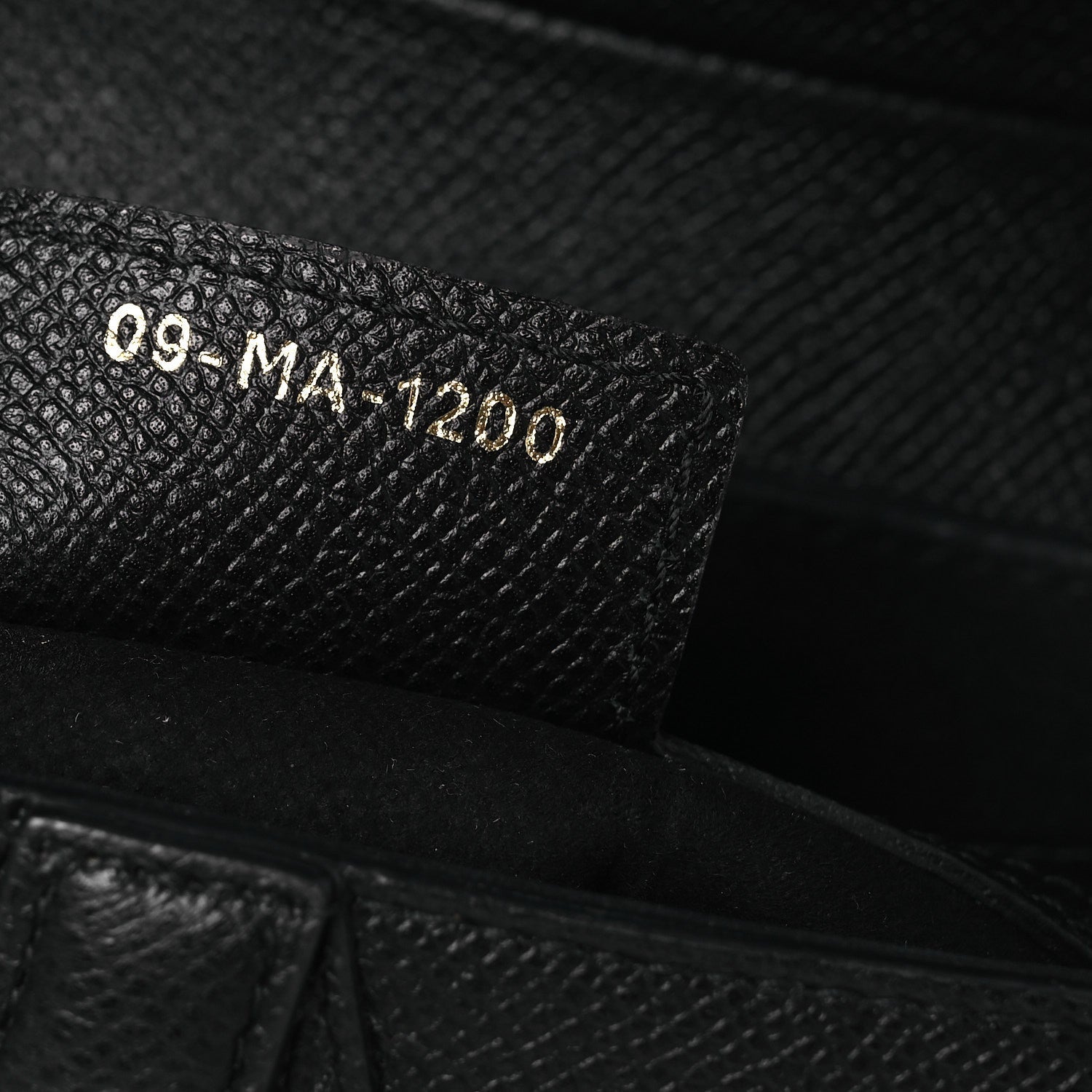 Christian Dior Grained Calfskin Saddle Bag Black