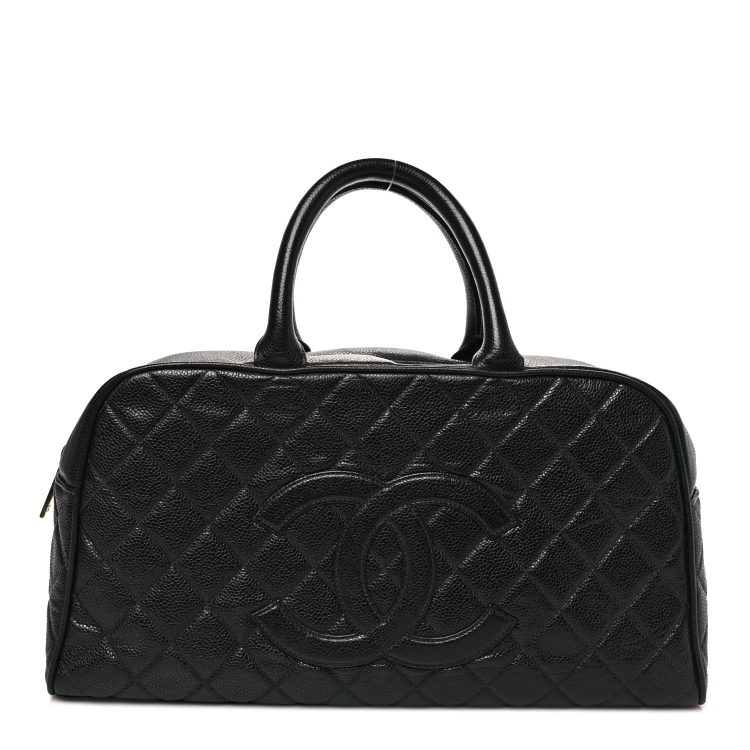 Chanel Caviar Quilted Large Bowler Black