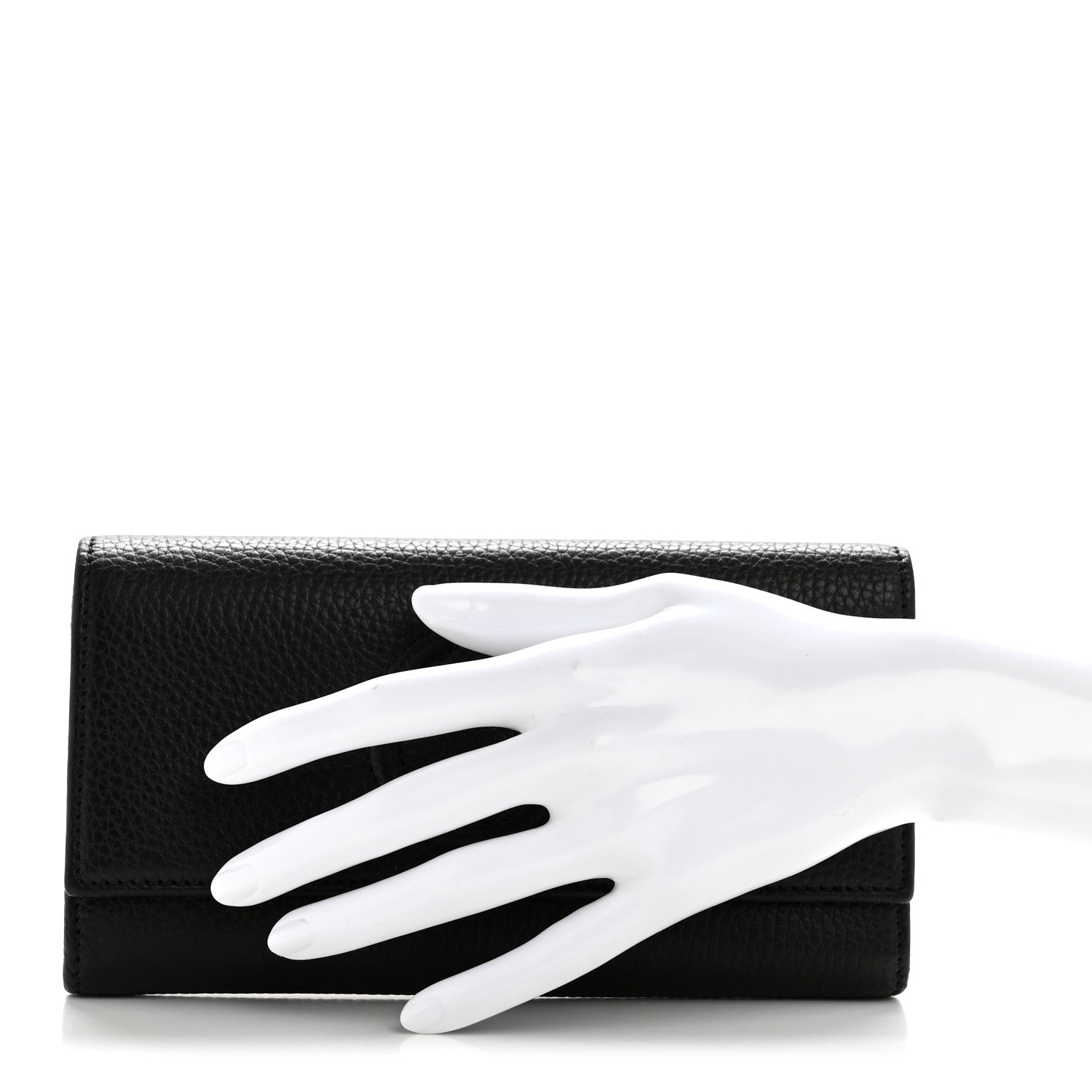 Gucci Pebbled Calfskin Large Soho Continental Wallet Black