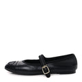 Lambskin Mary Jane Flats 40 Black