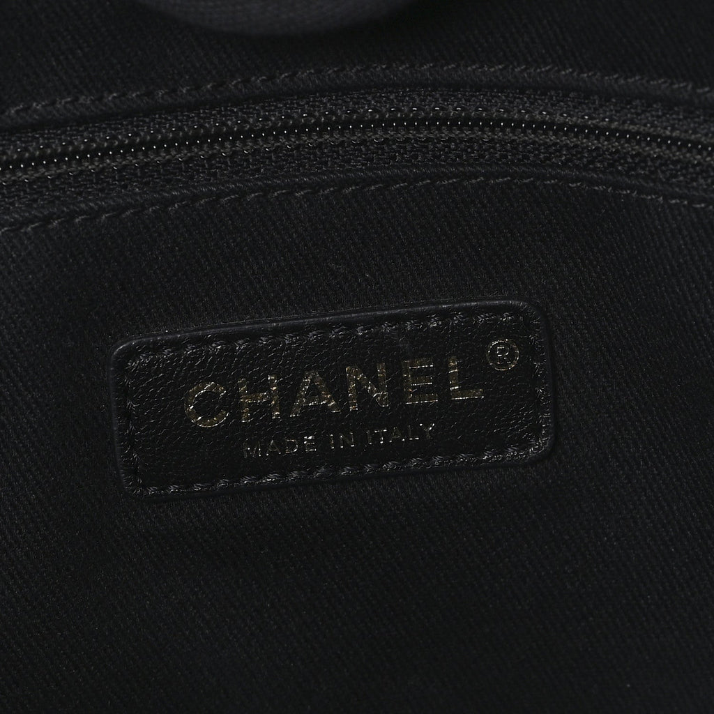 Chanel Mixed Fibers Calfskin Small Deauville Tote Black