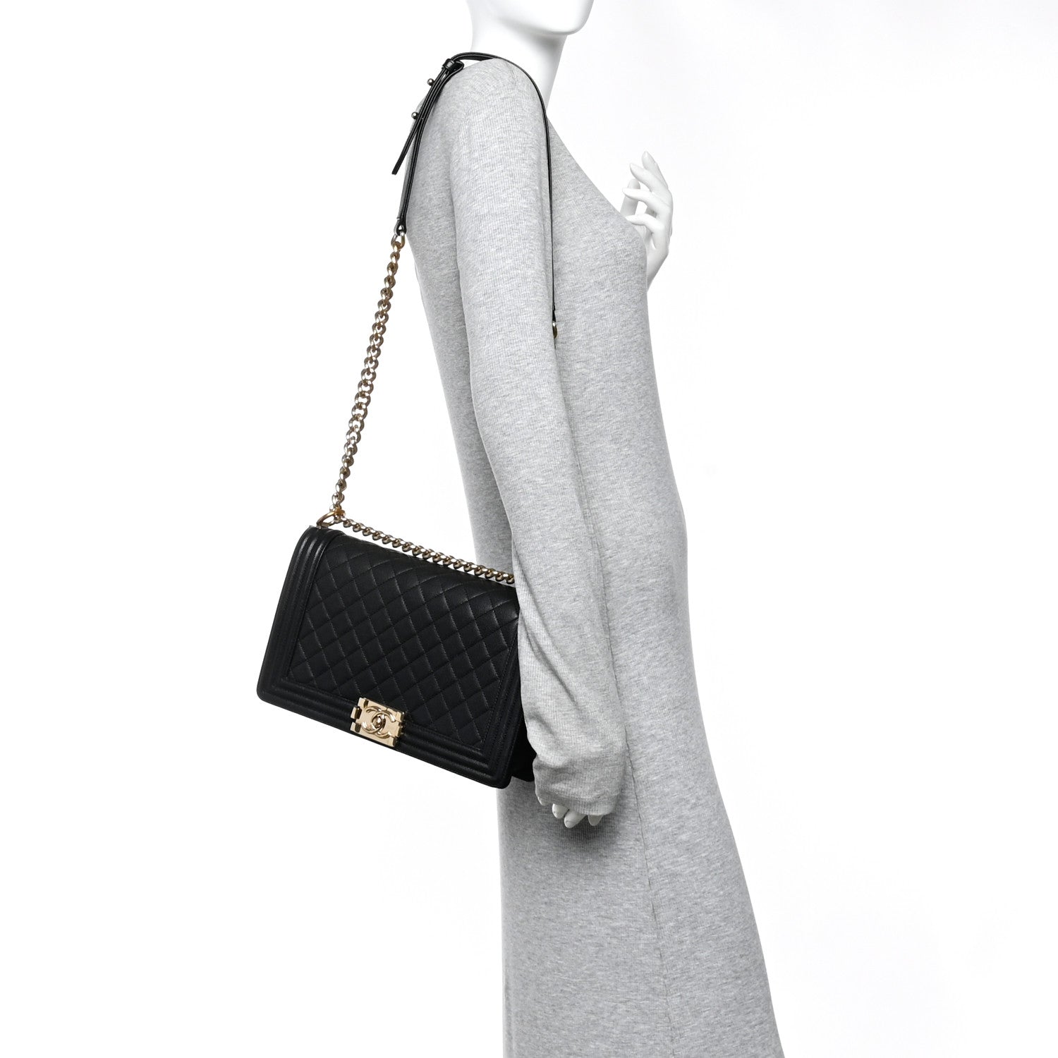 Chanel Caviar Quilted New Medium Boy Flap Black