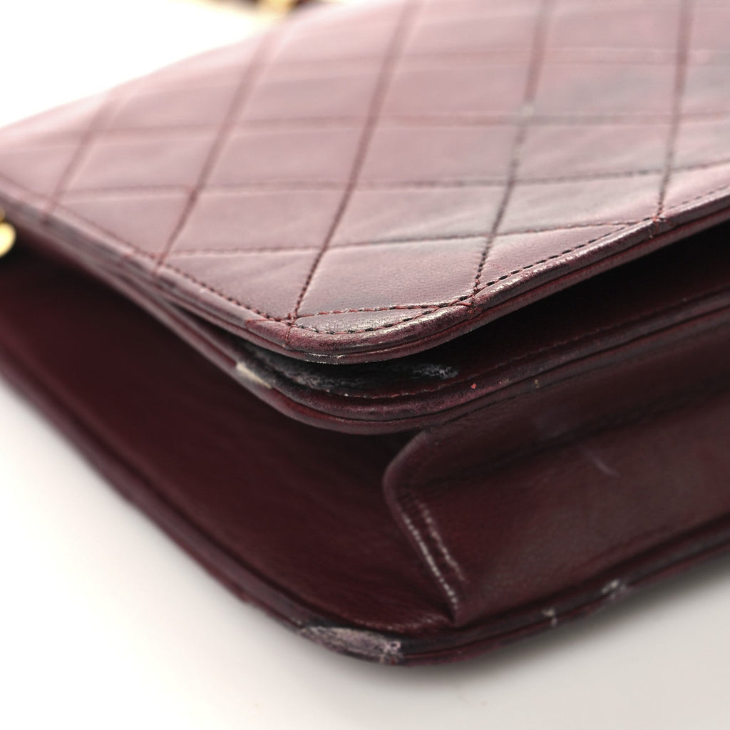 Chanel Lambskin Quilted Small Single Flap Bordeaux