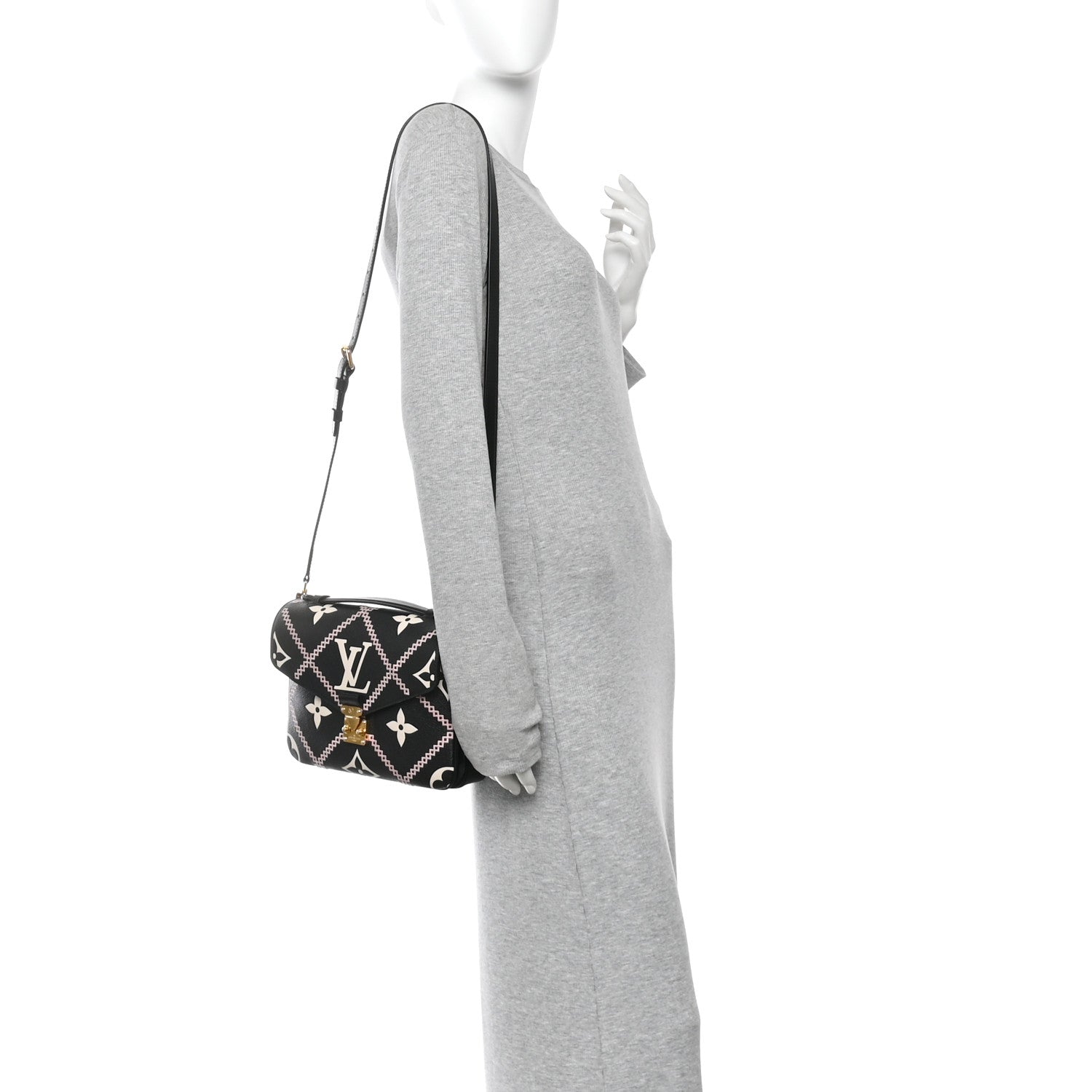 Louis Vuitton Empreinte Monogram Giant Broderies Pochette Metis Black