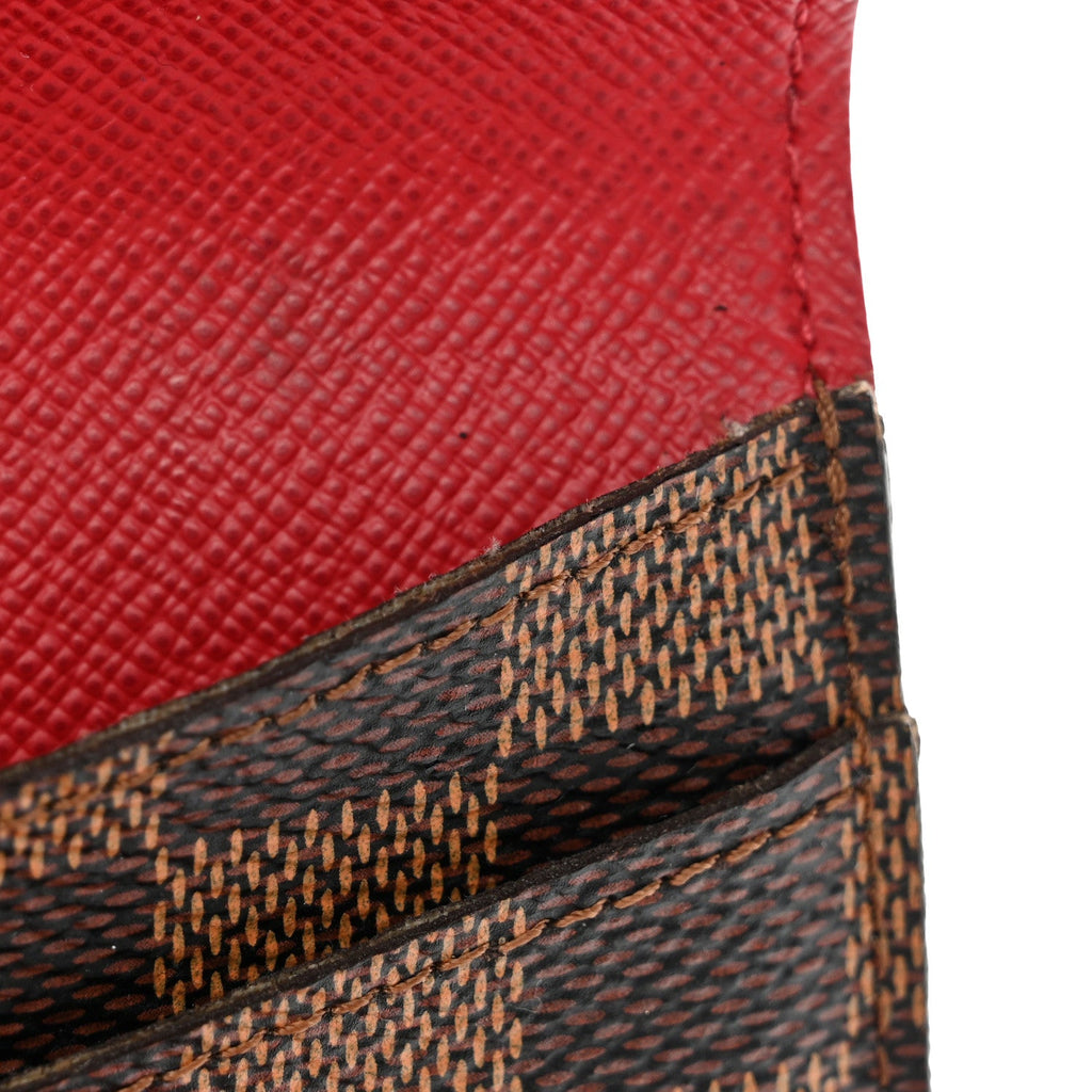 Louis Vuitton Damier Ebene Josephine Wallet Red