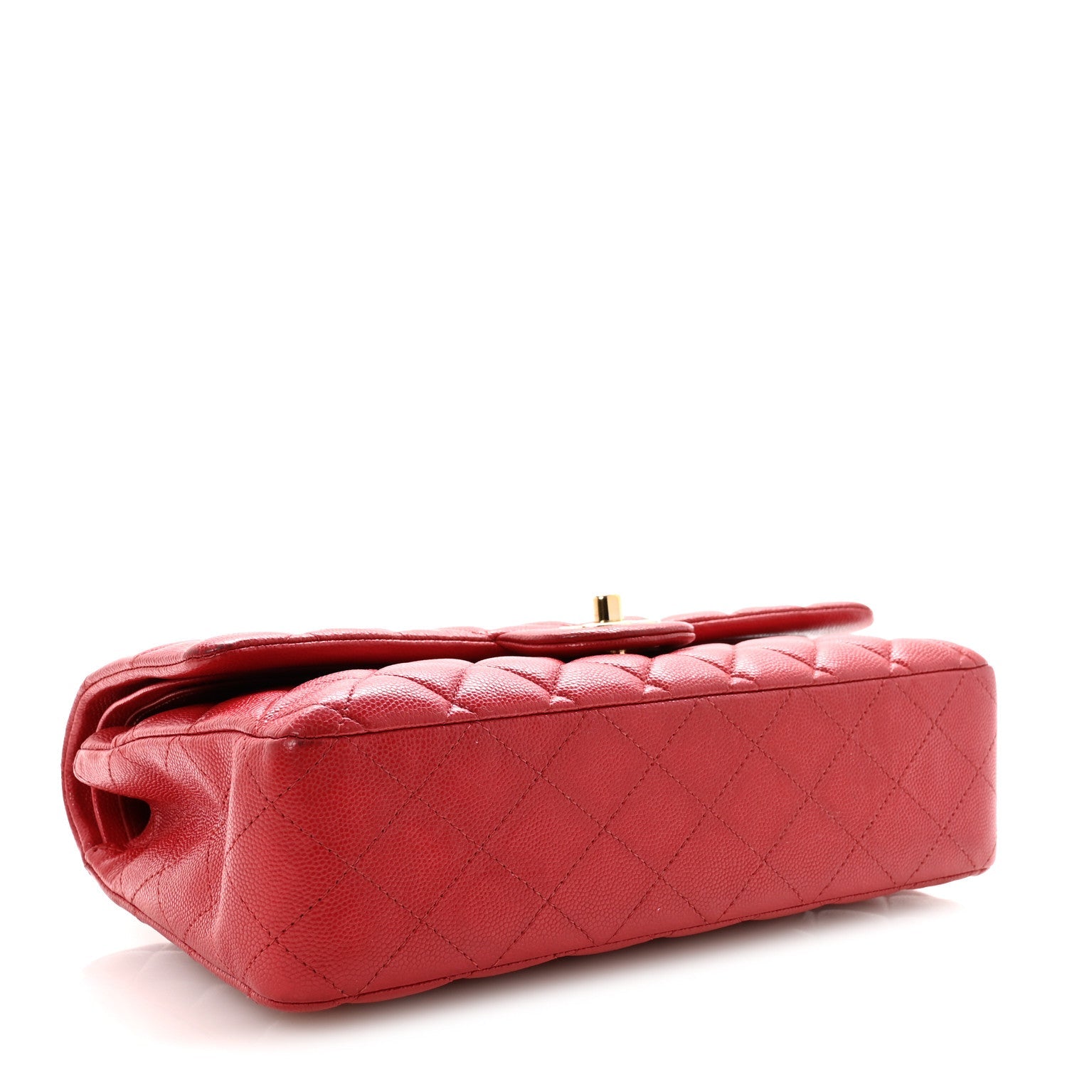 Chanel Caviar Quilted Medium Double Flap Red
