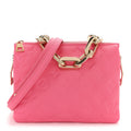Louis Vuitton Calfskin Embossed Monogram Coussin BB Rose Fluo