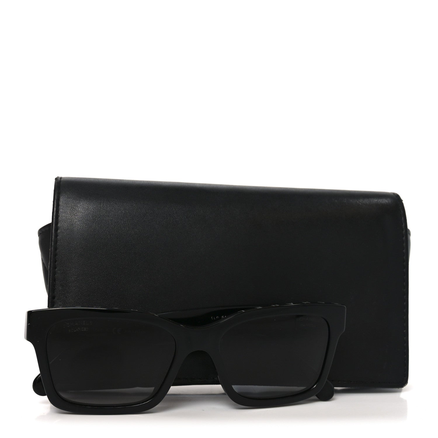 Acetate Polarized Square Sunglasses 5417-A Black