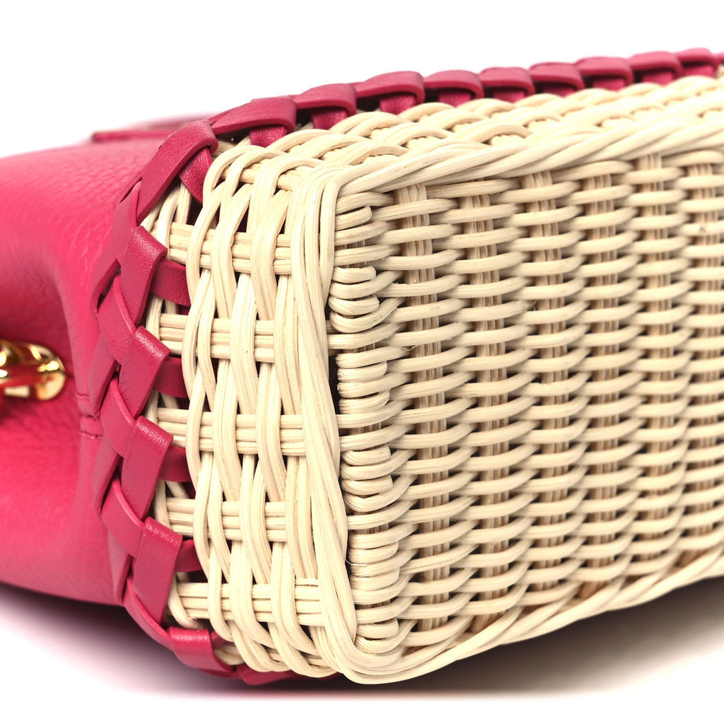 Louis Vuitton Rattan Taurillon Capucines Mini Magenta