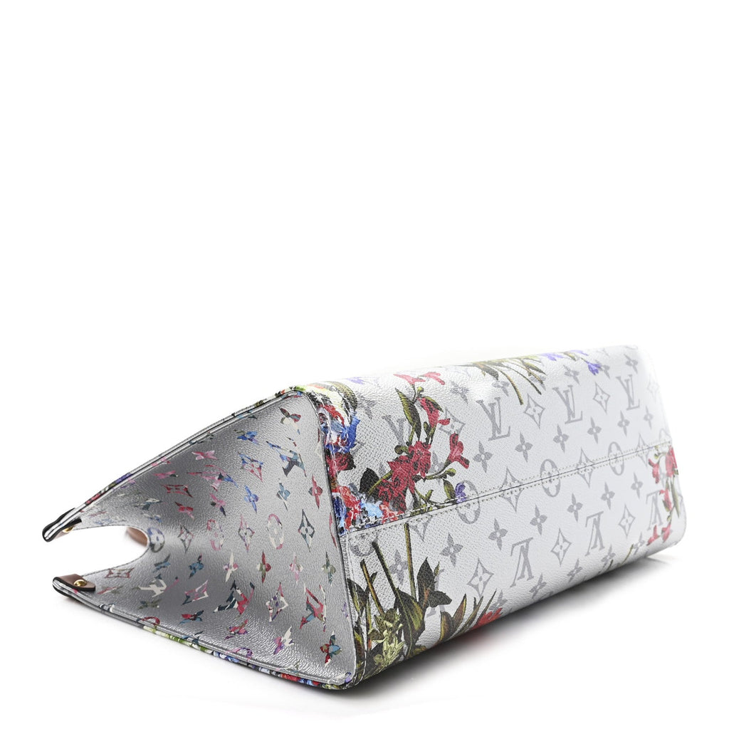Louis Vuitton Metallic Monogram LV Garden OnTheGo MM Silver