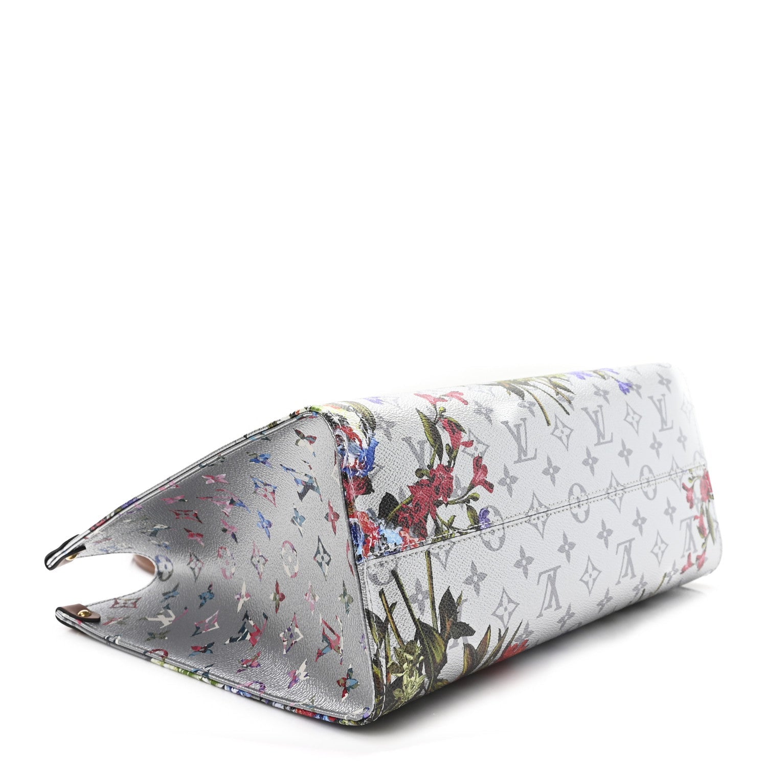 Louis Vuitton Metallic Monogram LV Garden OnTheGo MM Silver