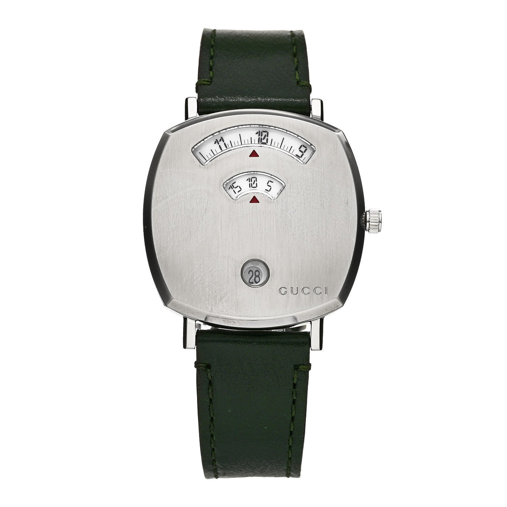 Gucci Stainless Steel Calfskin 35mm Grip Quartz Watch Green