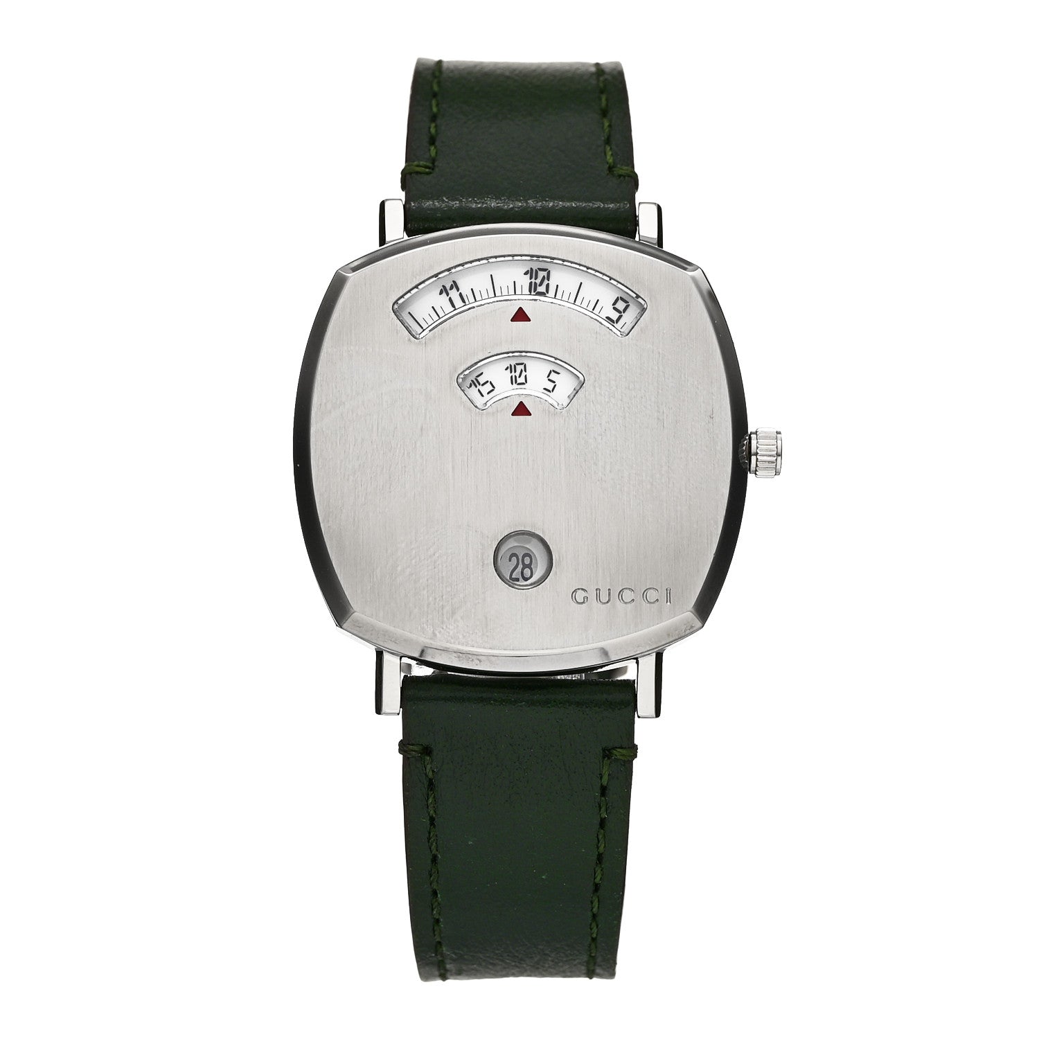 Gucci Stainless Steel Calfskin 35mm Grip Quartz Watch Green