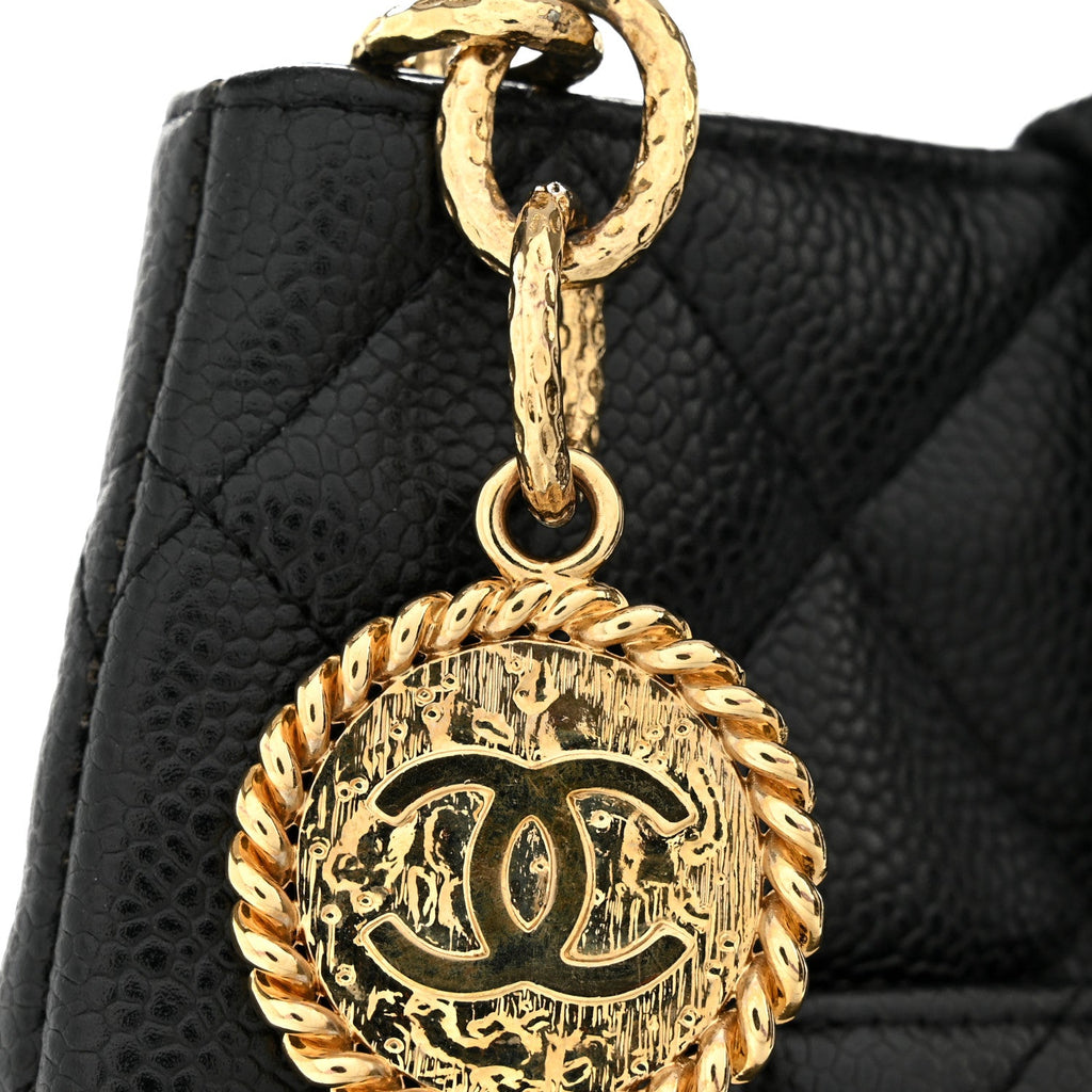 Chanel Caviar Quilted Medallion Tote Black