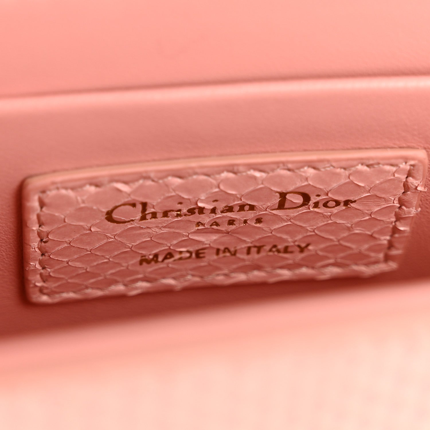 Christian Dior Snakeskin 30 Montaigne Box Bag Rose Clair