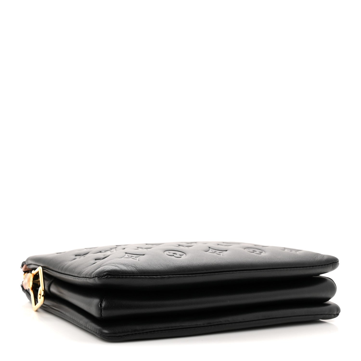 Louis Vuitton Lambskin Embossed Monogram Coussin PM Black
