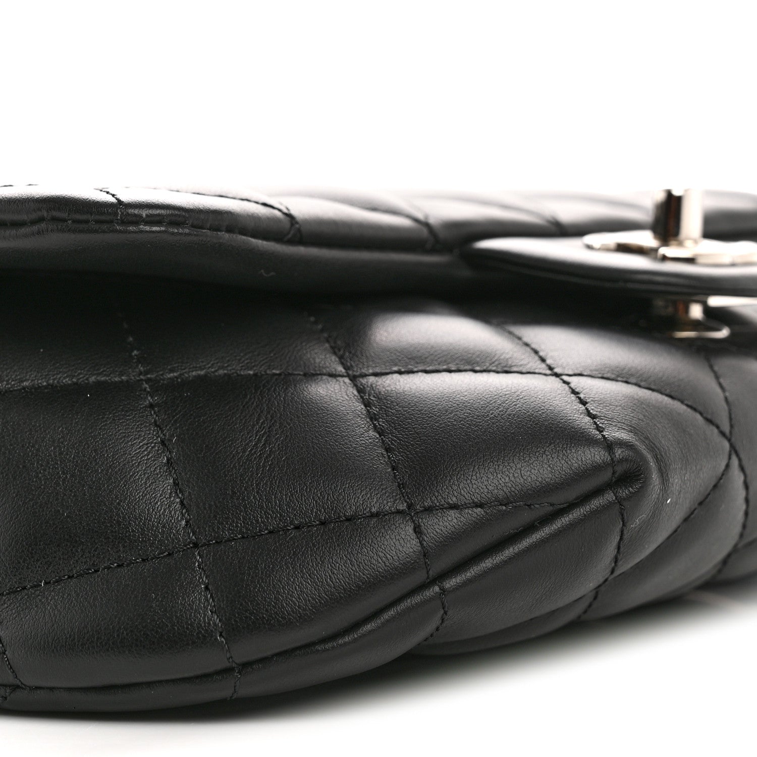 Chanel Calfskin Quilted CC Uniform Flap Belt Bag Black