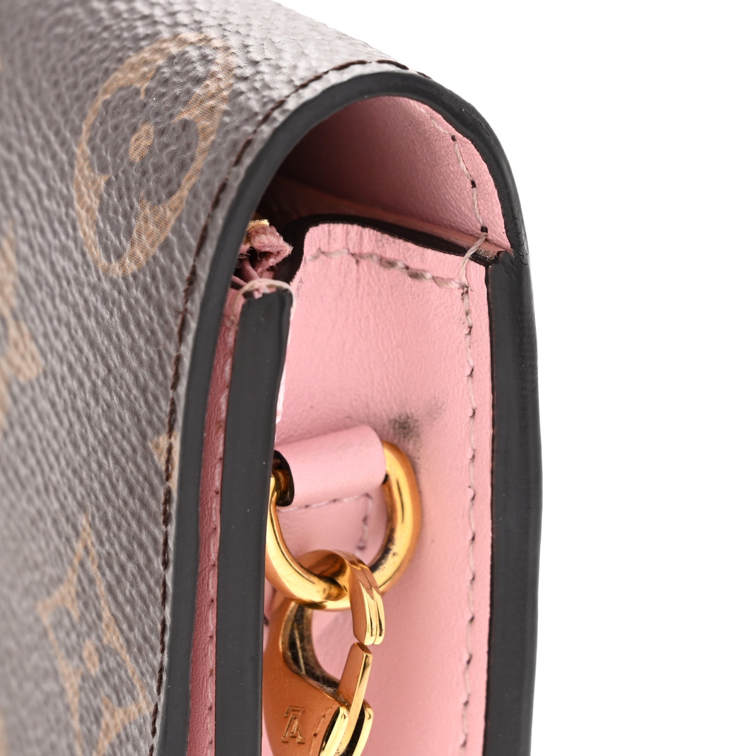 Louis Vuitton Monogram Flore Chain Wallet Rose Ballerine