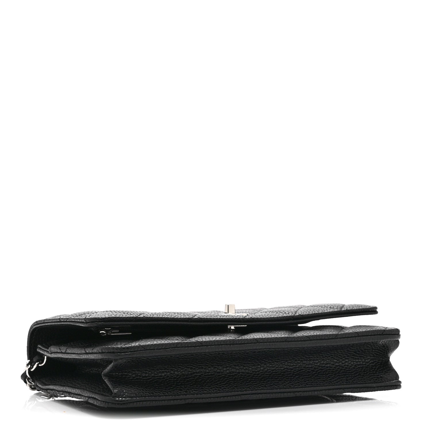 Chanel Caviar Quilted CC Turnlock Wallet On Chain WOC Black