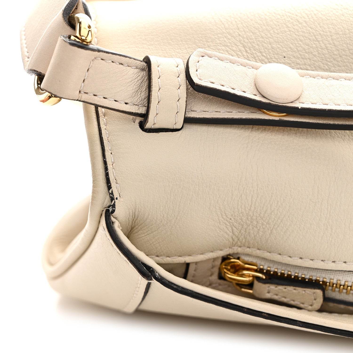 Gucci Roxy Calfskin Blondie Chain Shoulder Flap Bag Mystic White