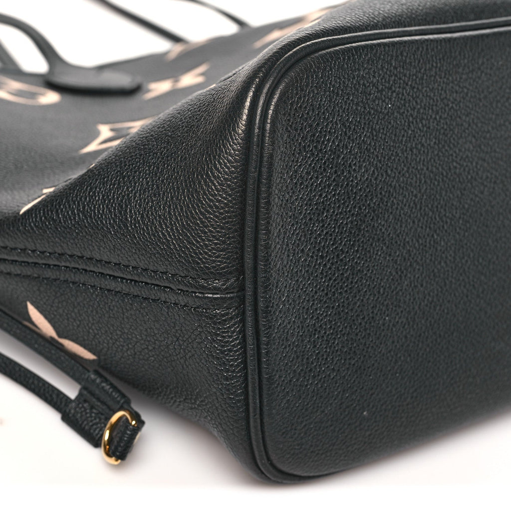 Louis Vuitton Empreinte Monogram Giant Neverfull MM Black Beige