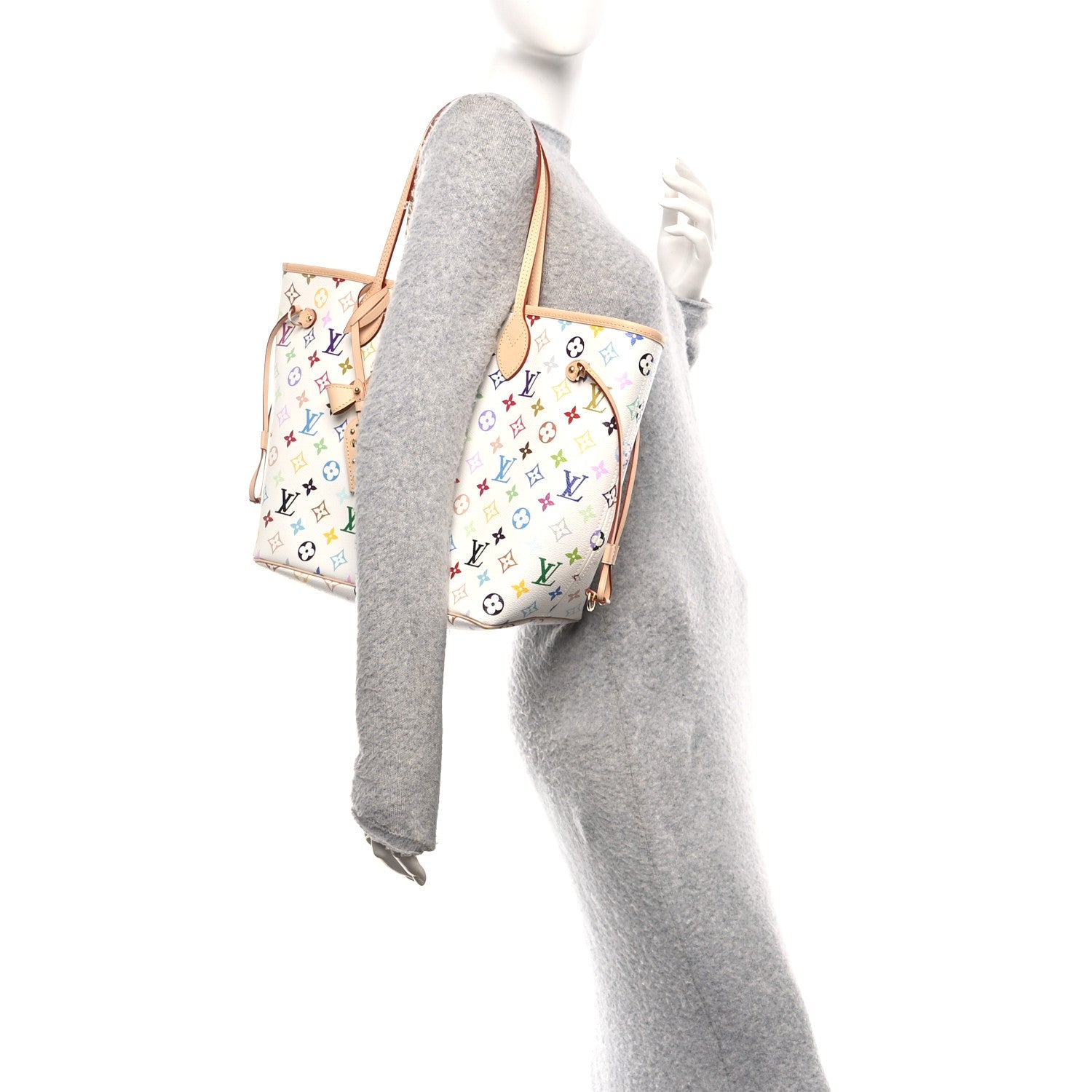 Louis Vuitton LV X TM Monogram Multicolor Neverfull MM White