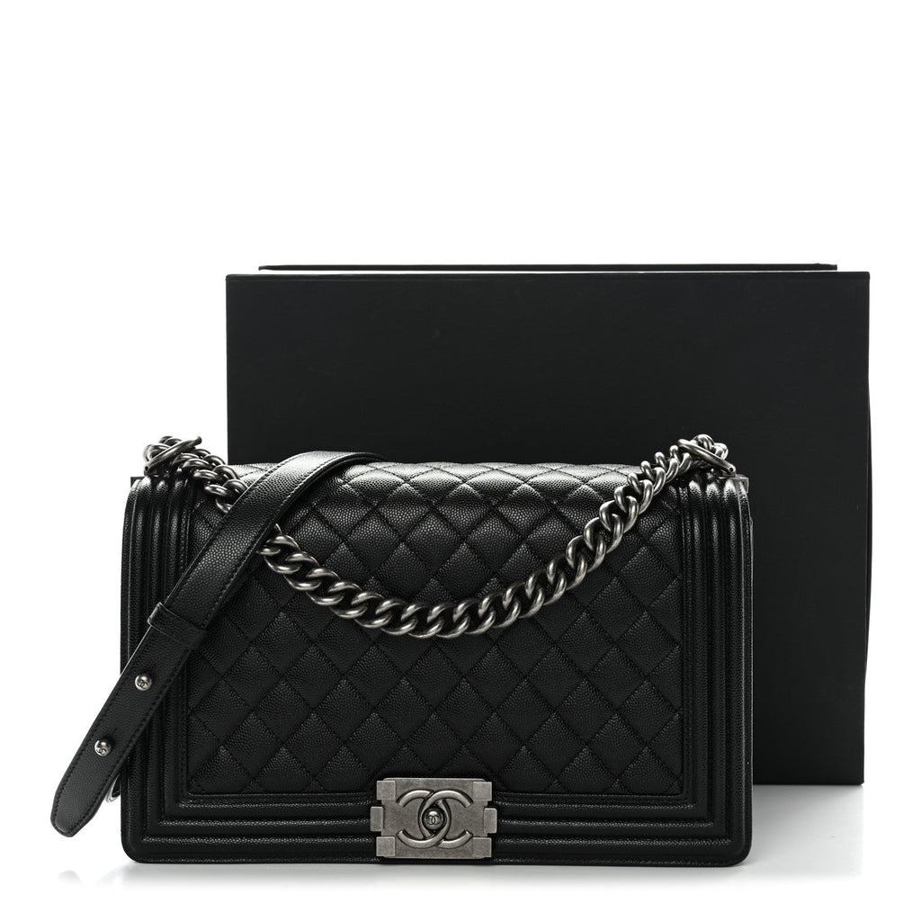 Chanel Caviar Quilted New Medium Boy Flap Black