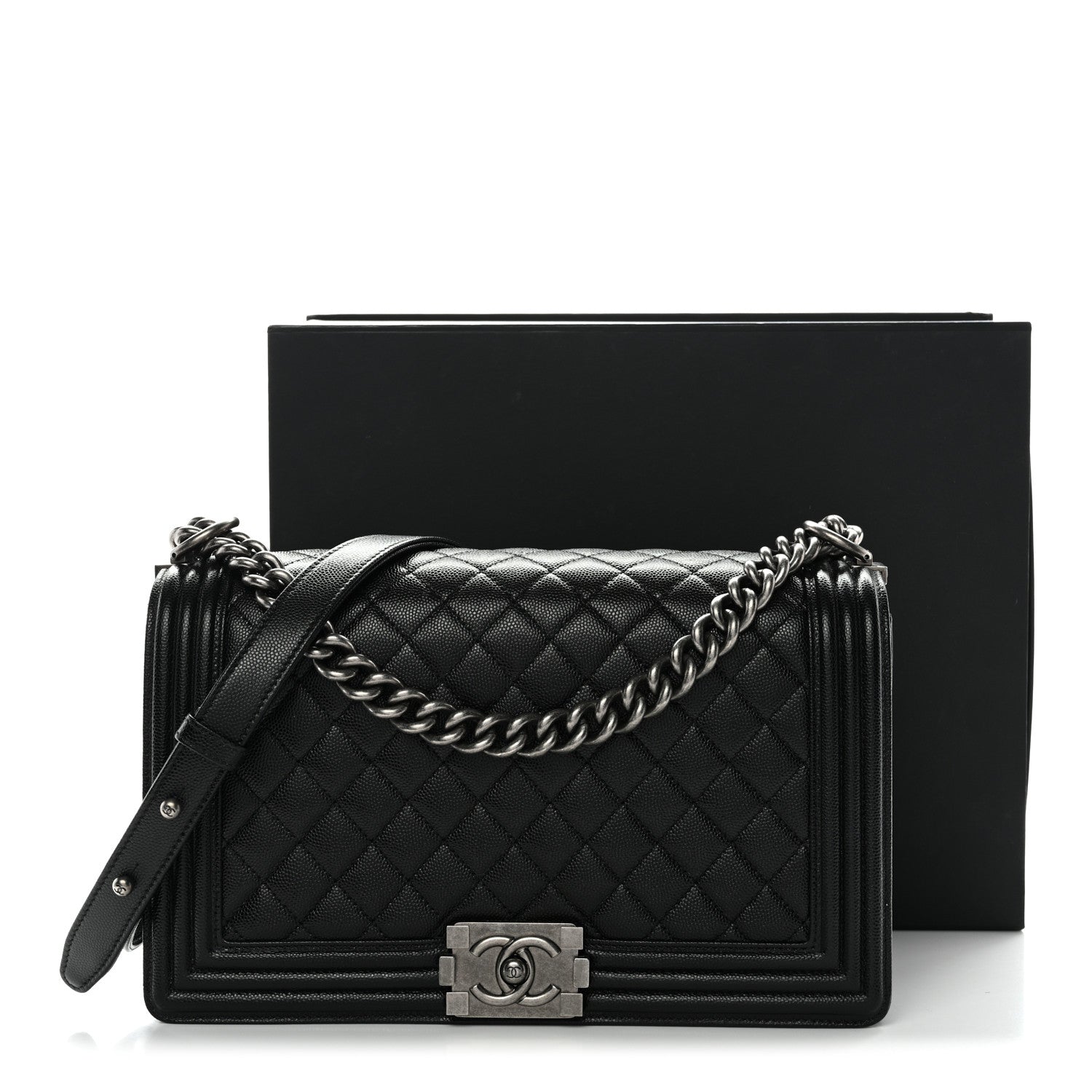 Chanel Caviar Quilted New Medium Boy Flap Black