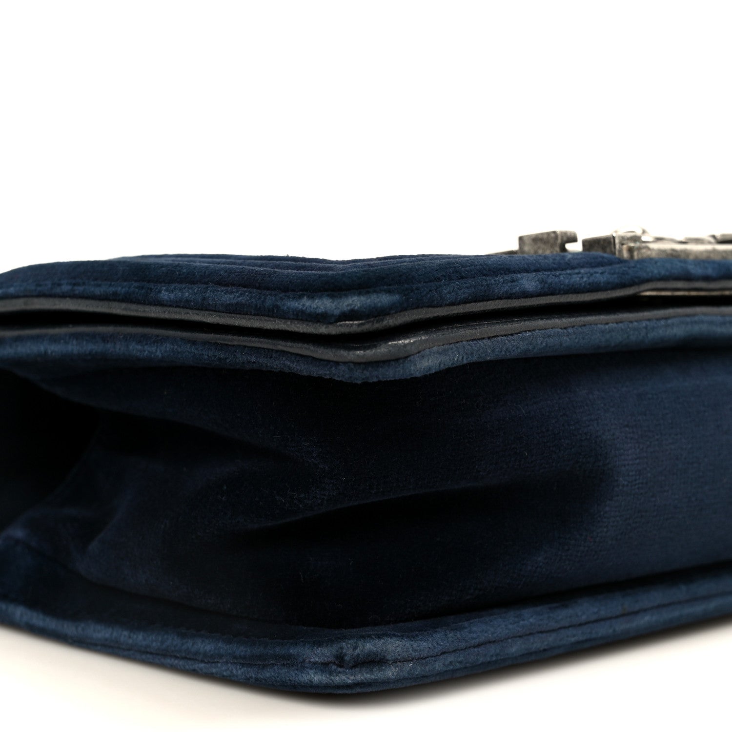 Chanel Velvet Quilted Small Boy Flap Blue