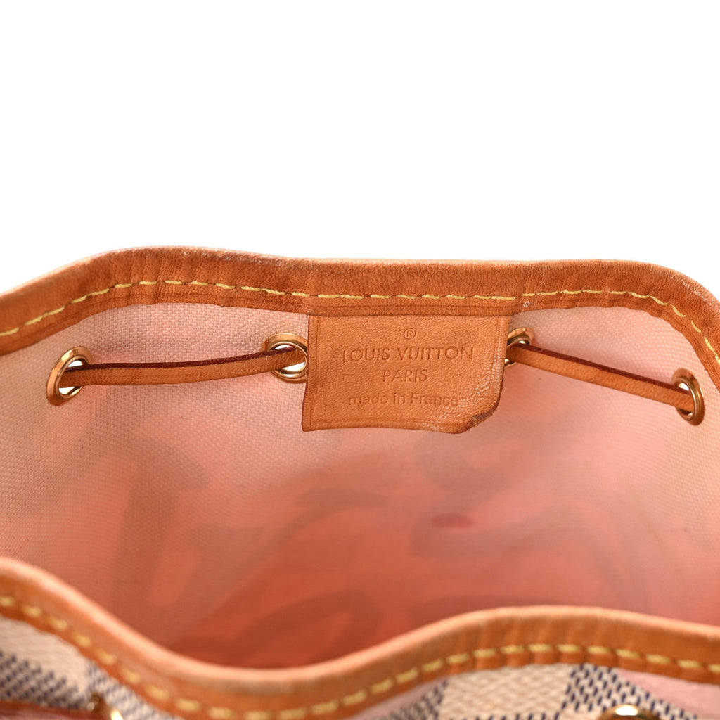 Louis Vuitton Damier Azur Tahitienne Nano Noe Rose Ballerine