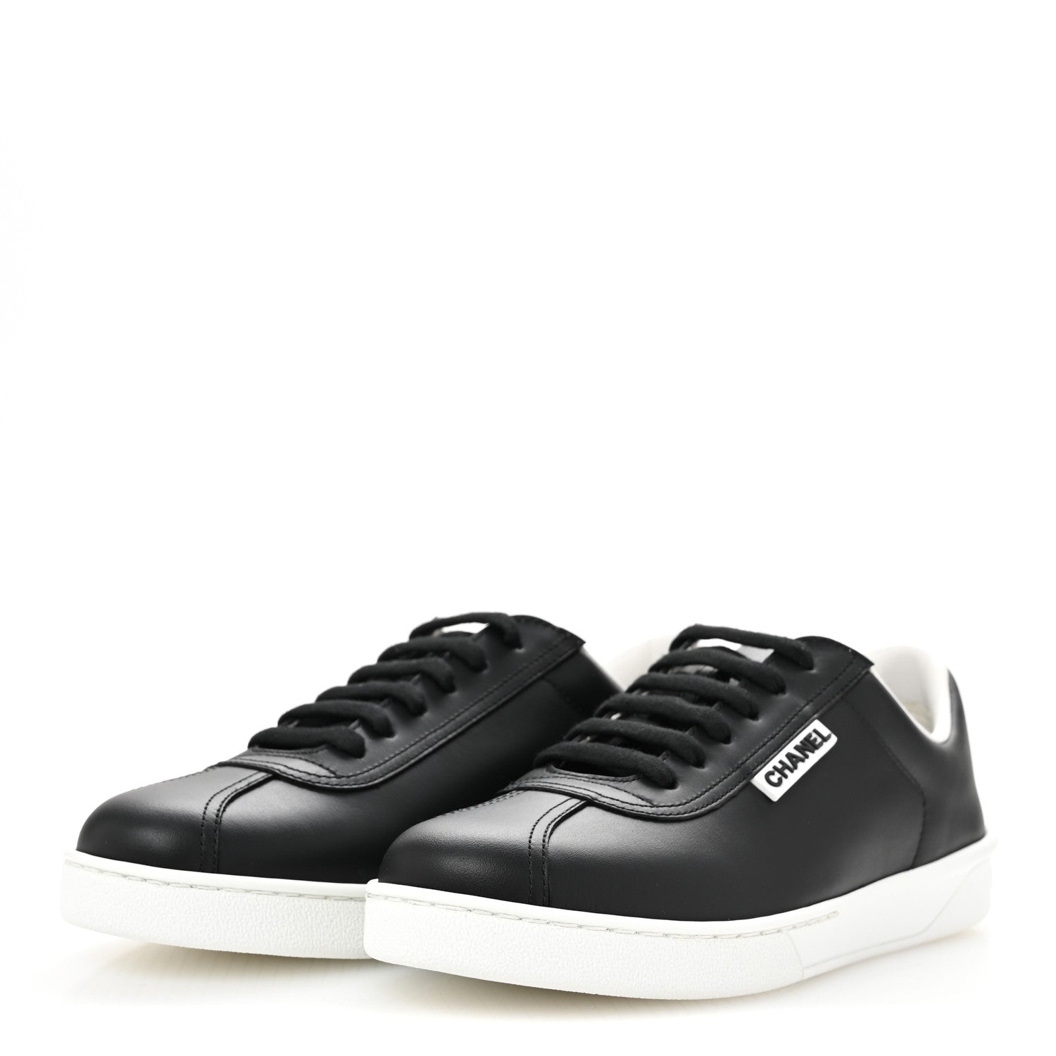 Calfskin CC Womens Sneakers 37 Black