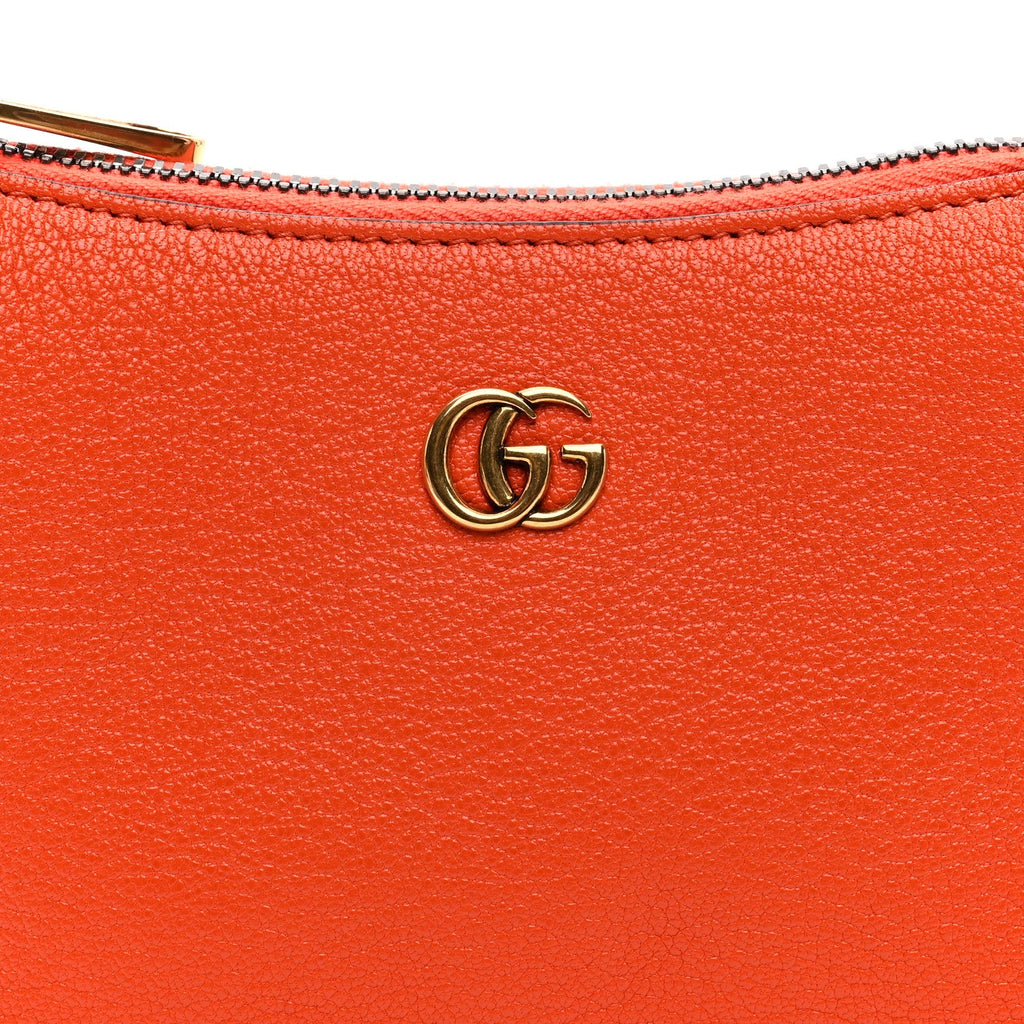 Gucci Goatskin Mini Aphrodite Shoulder Bag Orange