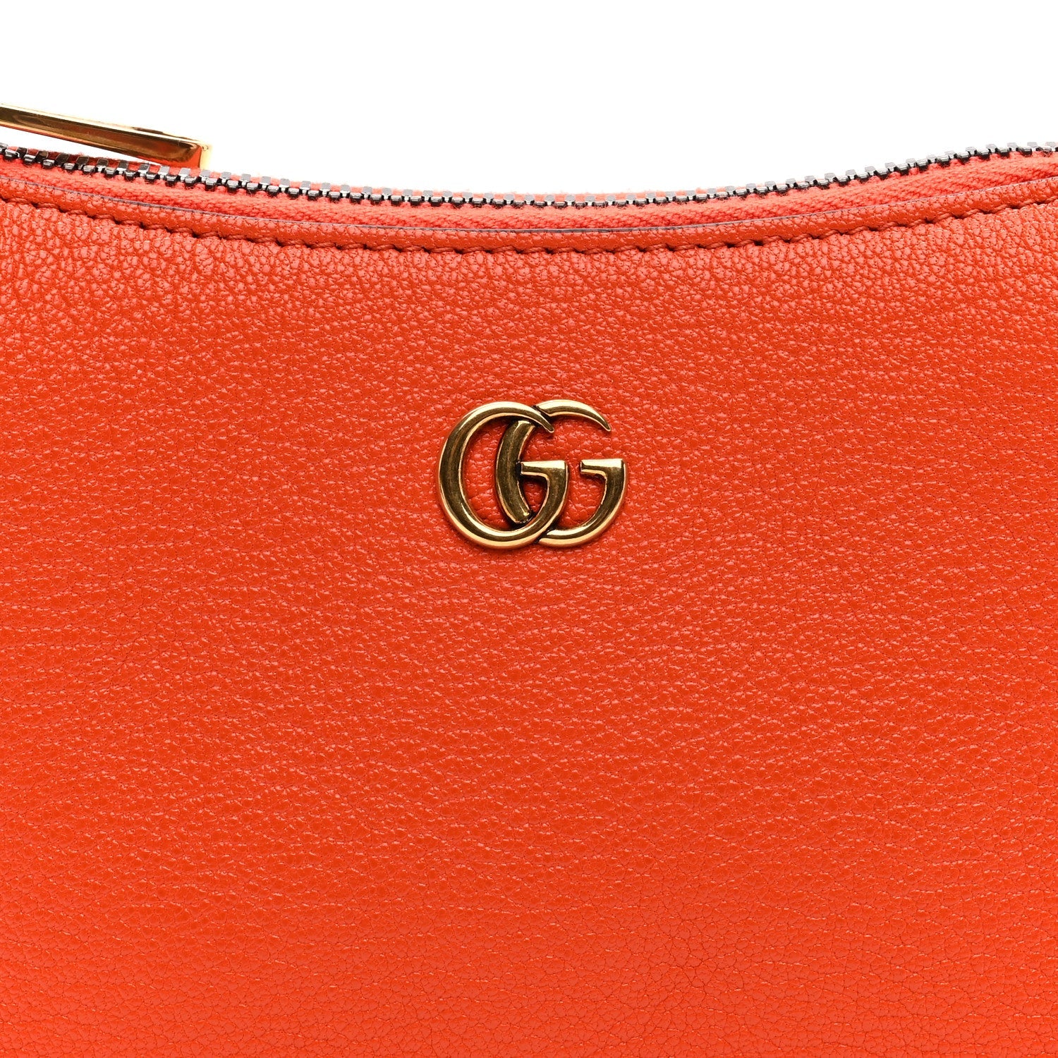 Gucci Goatskin Mini Aphrodite Shoulder Bag Orange