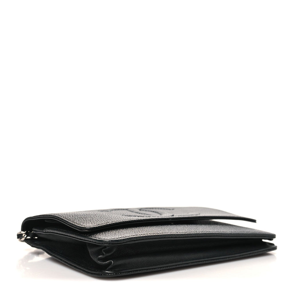 Chanel Caviar Timeless CC Wallet On Chain WOC Black