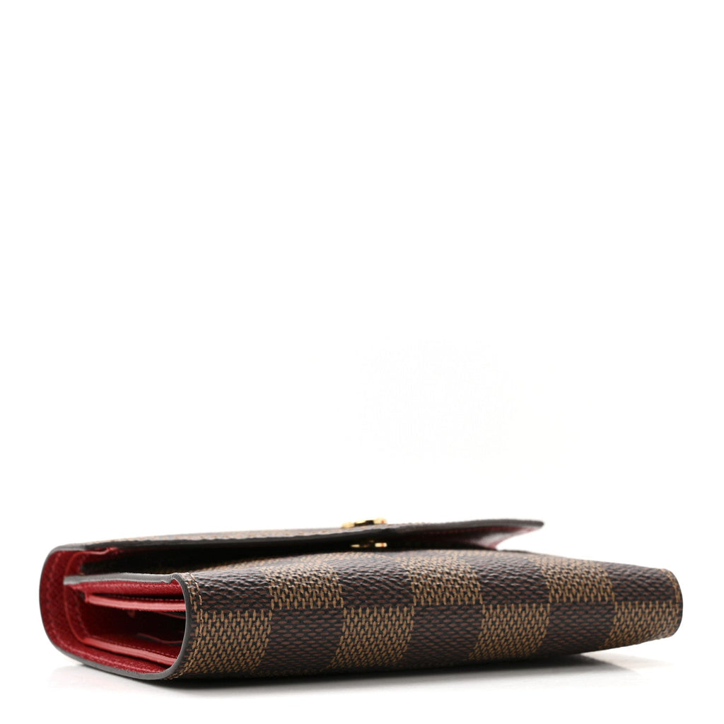 Louis Vuitton Damier Ebene Victorine Wallet Red