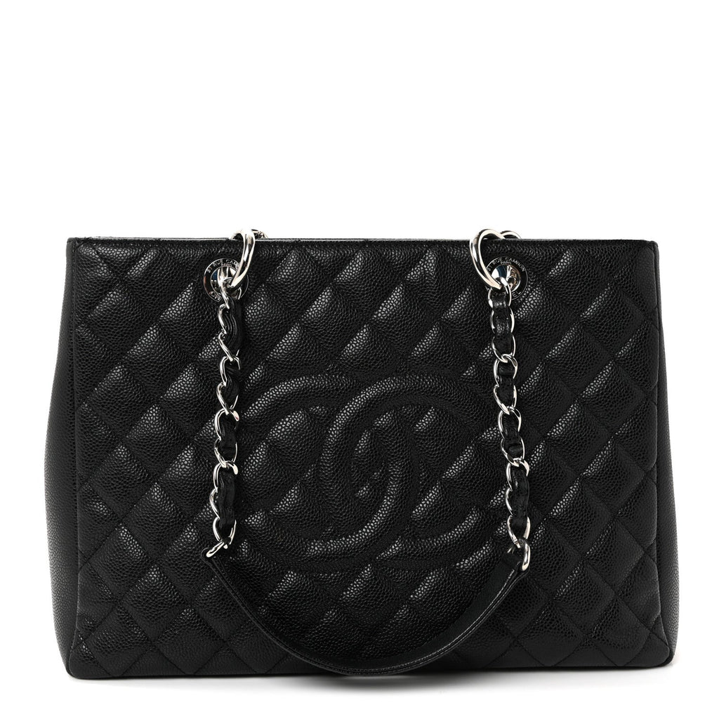 Chanel Caviar Quilted Grand Shopping Tote GST Black