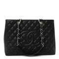 Chanel Caviar Quilted Grand Shopping Tote GST Black