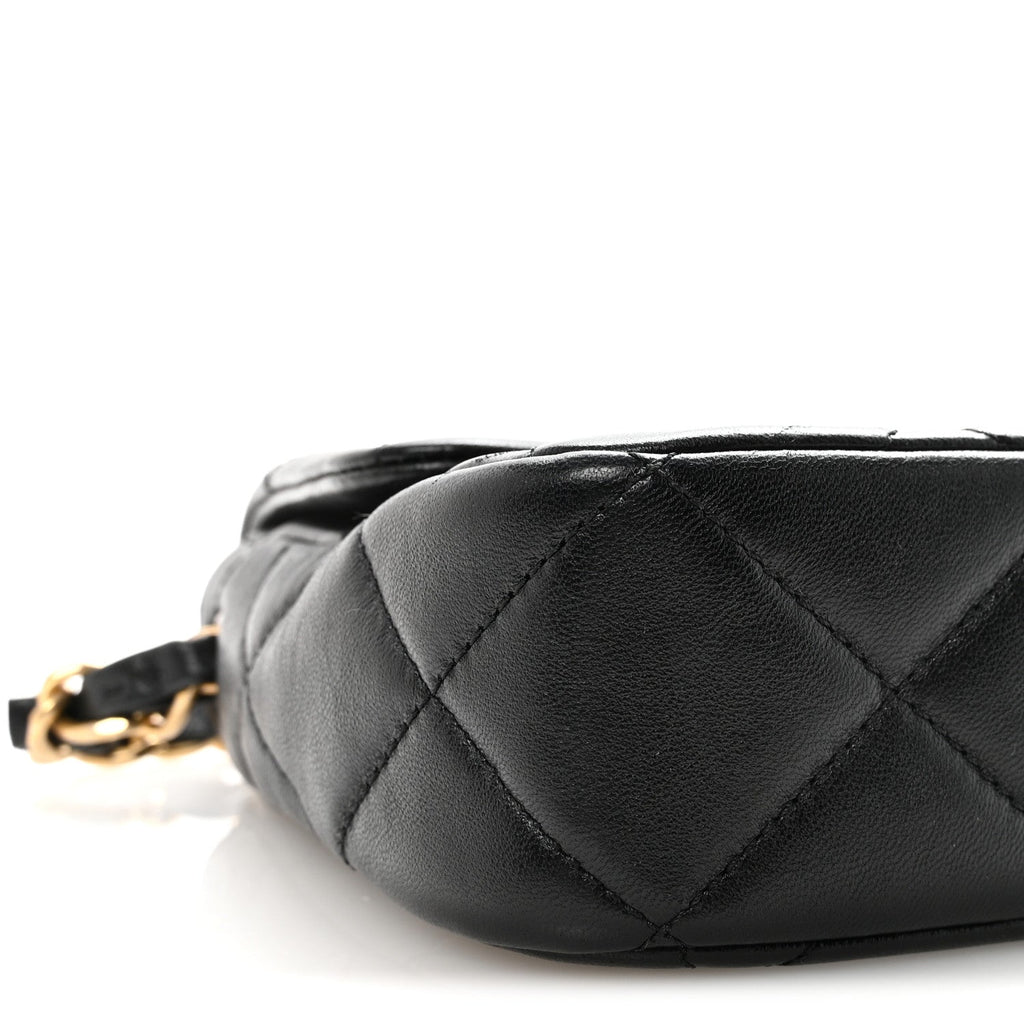 Chanel Lambskin Quilted Small CC Links Flap Black