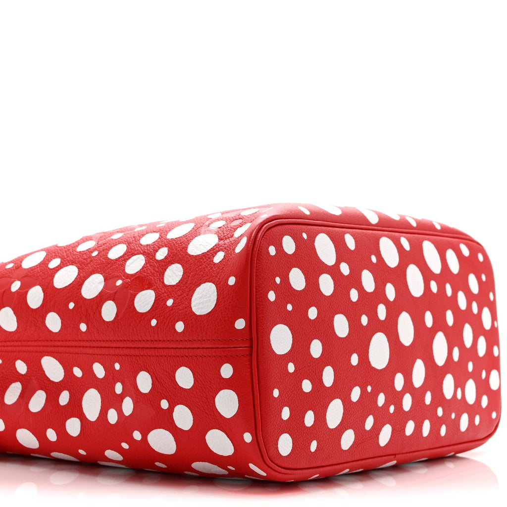 Louis Vuitton LV X YK Empreinte Infinity Dots Neverfull MM Rouge White