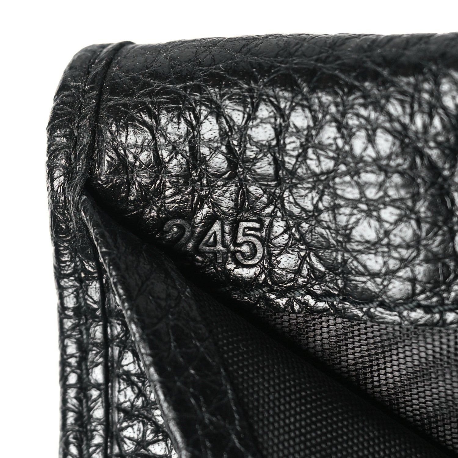 Prada Vitello Grain Move 6 Key Holder Black