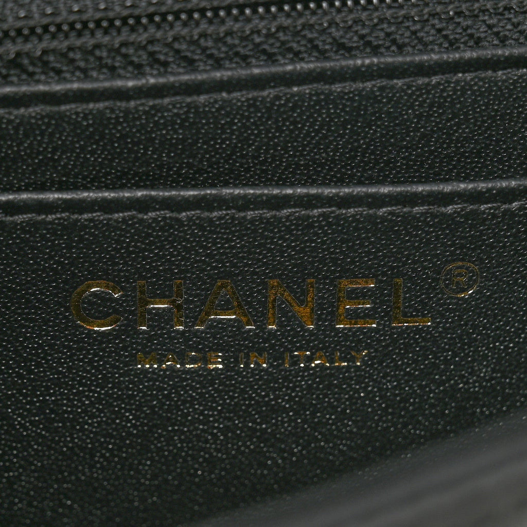 Chanel Lambskin Quilted Mini Rectangular Flap Black