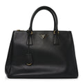 Prada Saffiano Medium Galleria Double Zip Tote Black