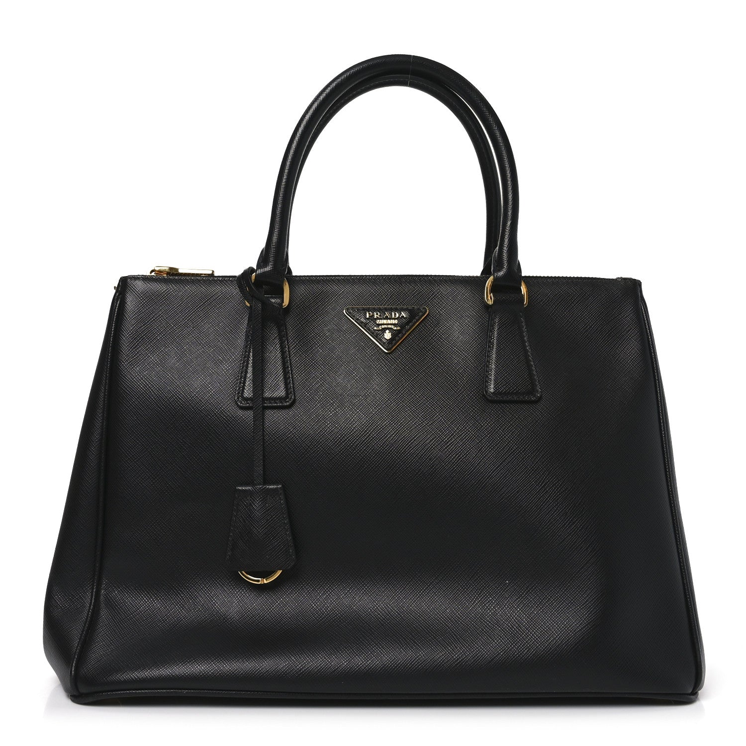 Prada Saffiano Medium Galleria Double Zip Tote Black