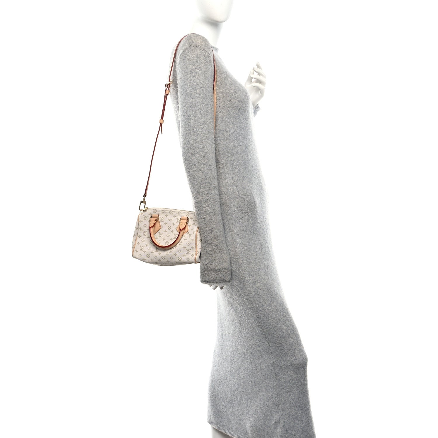 Louis Vuitton Jacquard Speedy Bandouliere 20 Mastic Cream