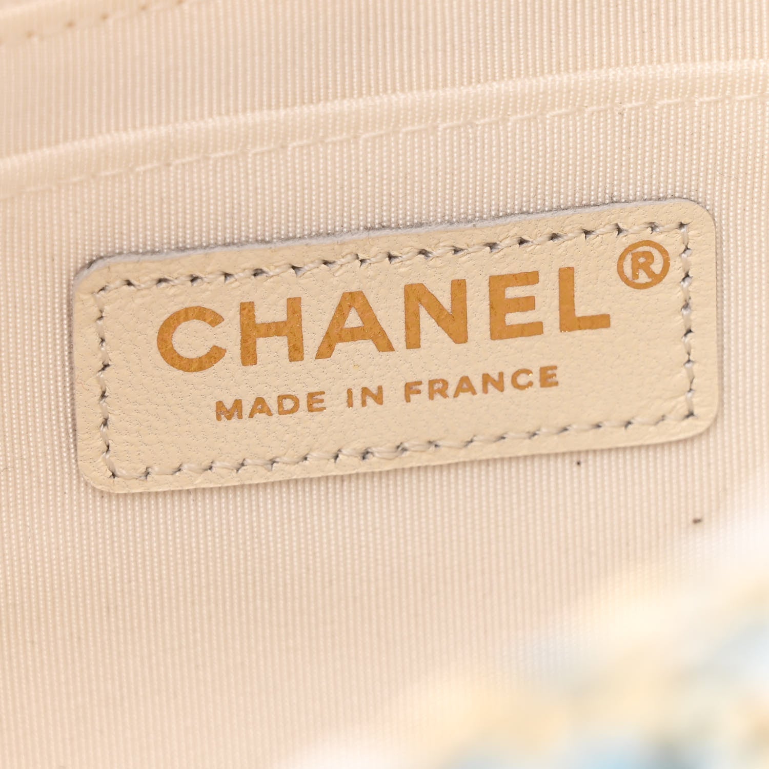 Chanel Calfskin Woven Fabric Rumbag Flap Blue White