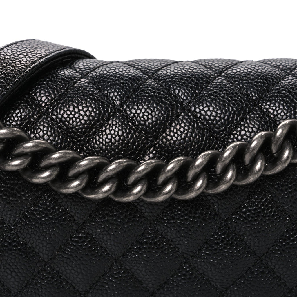 Chanel Caviar Quilted Medium Boy Flap Black