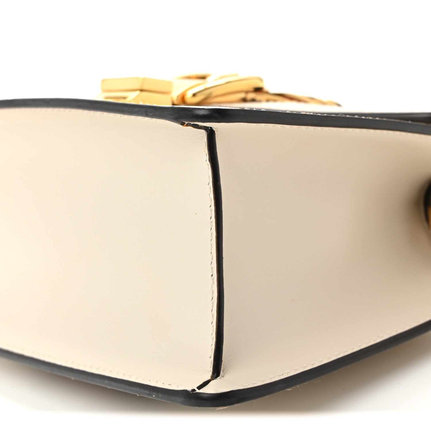 Gucci Calfskin Mini Sylvie Top Handle Bag White