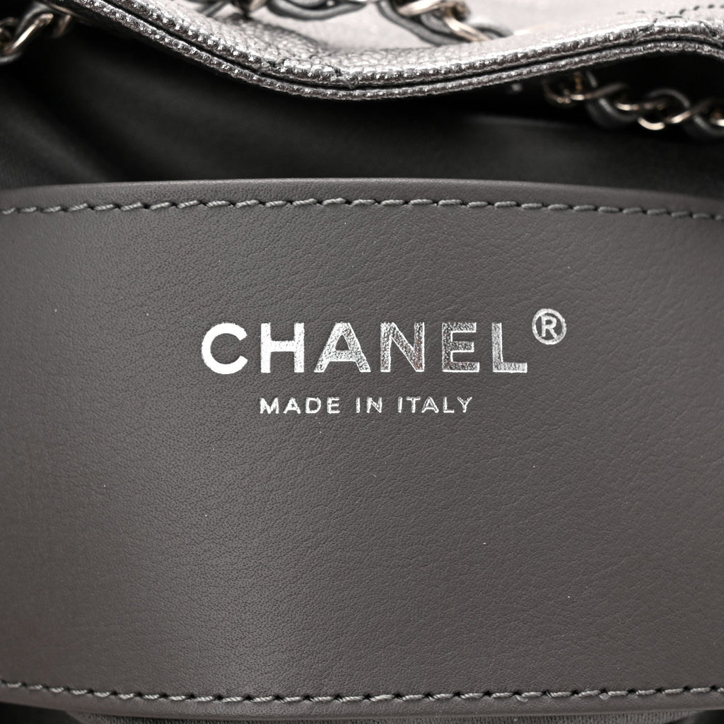 Chanel Metallic Caviar Quilted Mini Chanel 25 Handbag Anthracite